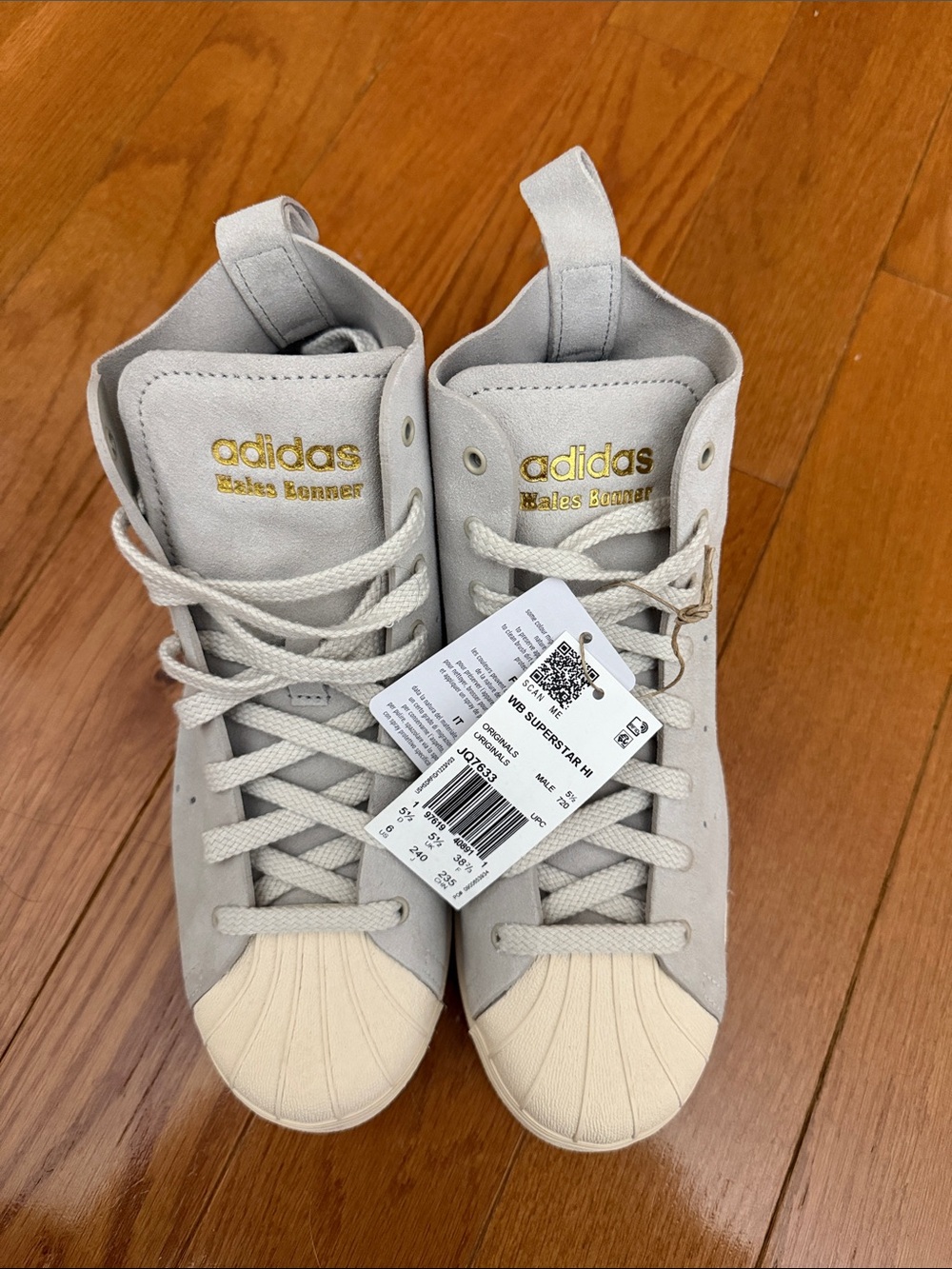 Wales Bonner x Adidas Originals Superstar ‘Mist Stone’ High-Tops JQ7633
